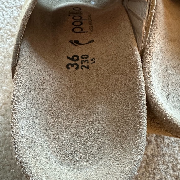 New Nude suede open toe wedge slides size 36 (ladies US size 6) - Picture 11 of 12